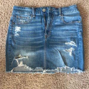 American Eagle Distressed Denim Skirt